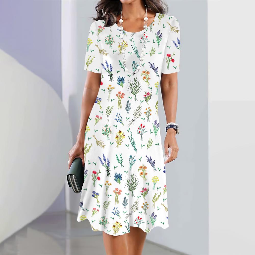2025 Цветочные и ботанические принты Женские платья Большие размеры Элегантные длинные платья Женское цельное платье Женская одежда