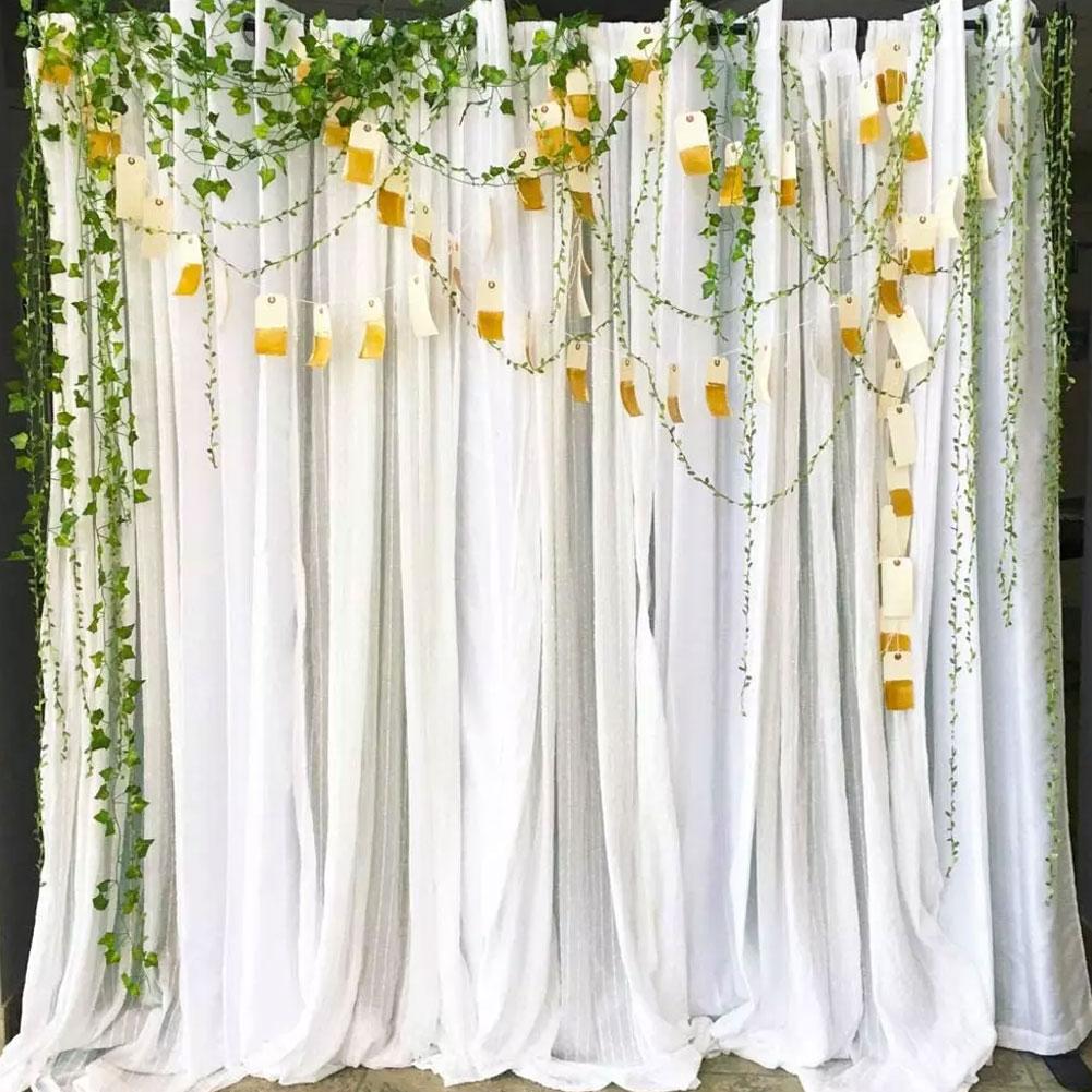 5-200M Ткань в форме листа ручной работы искусственный зеленый венок подарок ремесло украшение оставить поддельный Scr A4V3