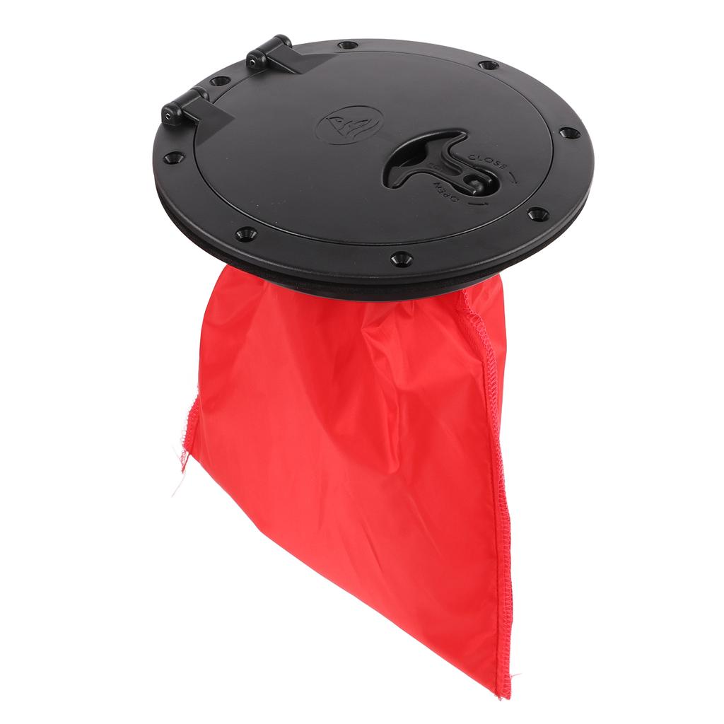 Marine Hatch Cover Black Circular Detachable Inspection Hatch Cover for Boat Kayaking Canoe