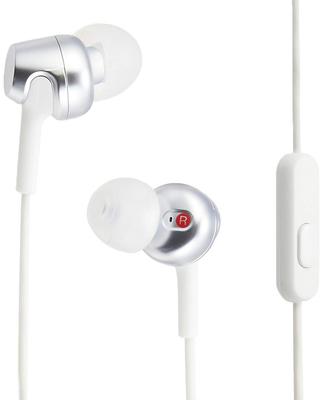Sony Удаленные и белые наушники-вкладыши MDR-EX255AP, управление, микрофон,