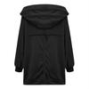 Women's Hoodie Cardigan Sweater Casual Fashion Solid Color Plain Long Sleeve Hooded Cardigan Jacket Coat Outerwear
