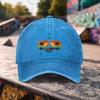 Cruise Beach Sunglasses Graphic Washed Baseball Cap Summer Outdoor Adjustable Cotton Hat