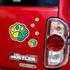 Mukashima Automobile Equipment Manufacturing Beginner Mark Paw Design Paw Sticker Magnet, Medium, Width Approx.
