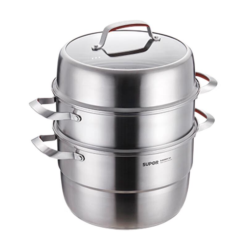 Supor 30cm 3-Layer 304 Stainless Steel Steamer Pot