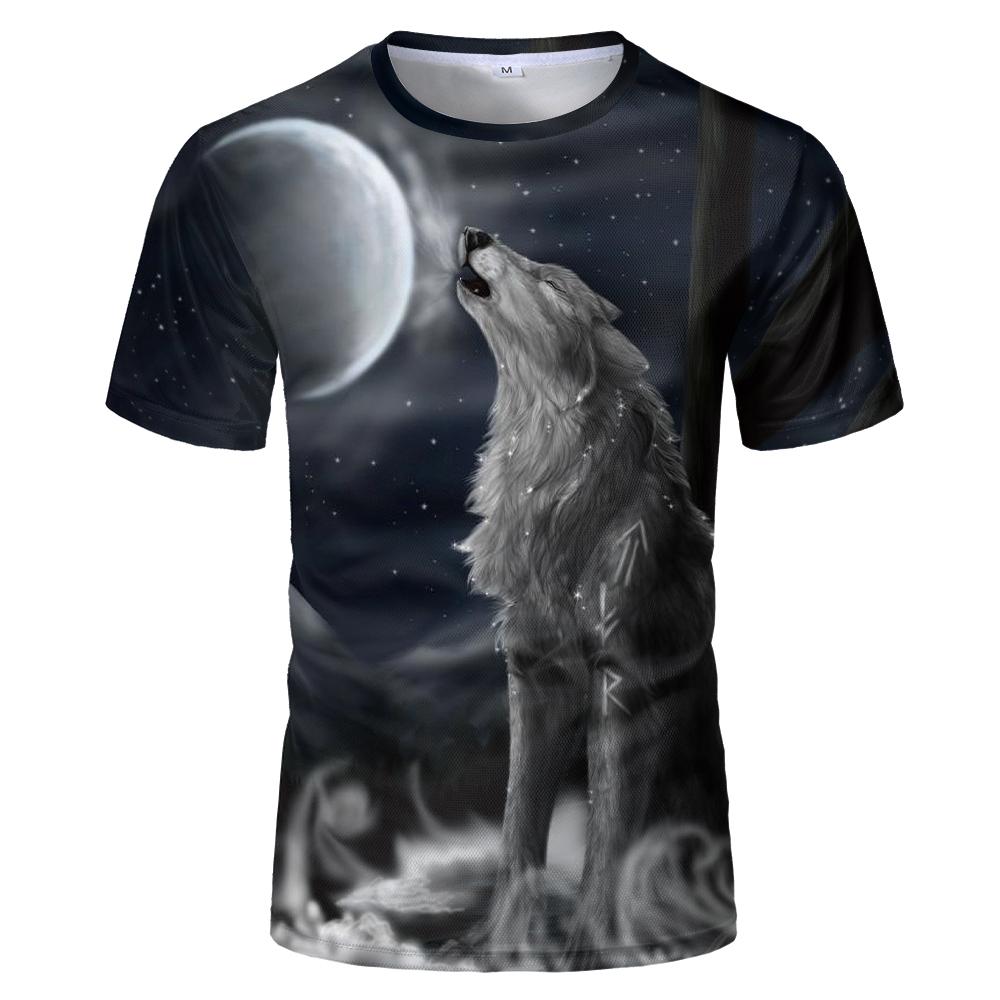 2023 Fun Newest Harajuku Wolf 3D Print Cool T-shirt Men/Women Short Sleeve Summer Tops Beauty T Shirt Fashion Animal Tees