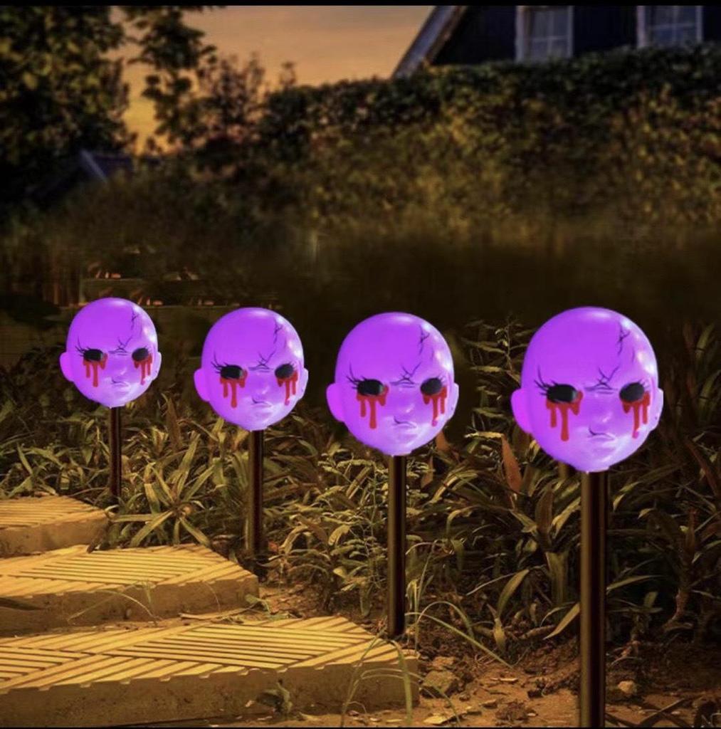 Solar LED Halloween Pumpkin Lantern for Outdoor Garden - Waterproof Decoration
