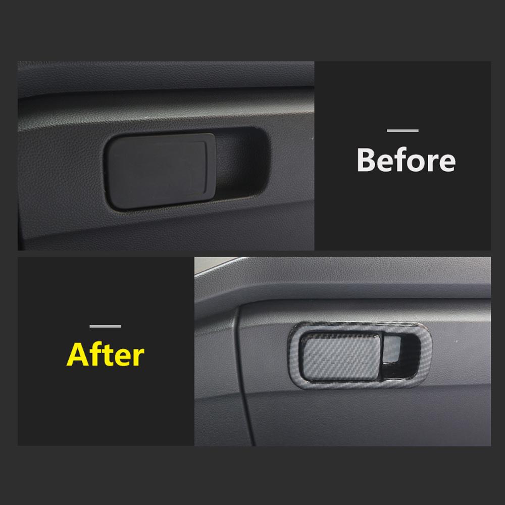 For Volkswagen VW T-ROC 2017- Car Glove Box Copilot Storage Switch Handle Sequins Stickers Trim