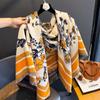 2024 New Retro New Printed Butterfly Square Scarf,Autumn and Winter Women's High End Gift Fashionable Shawl Wrap