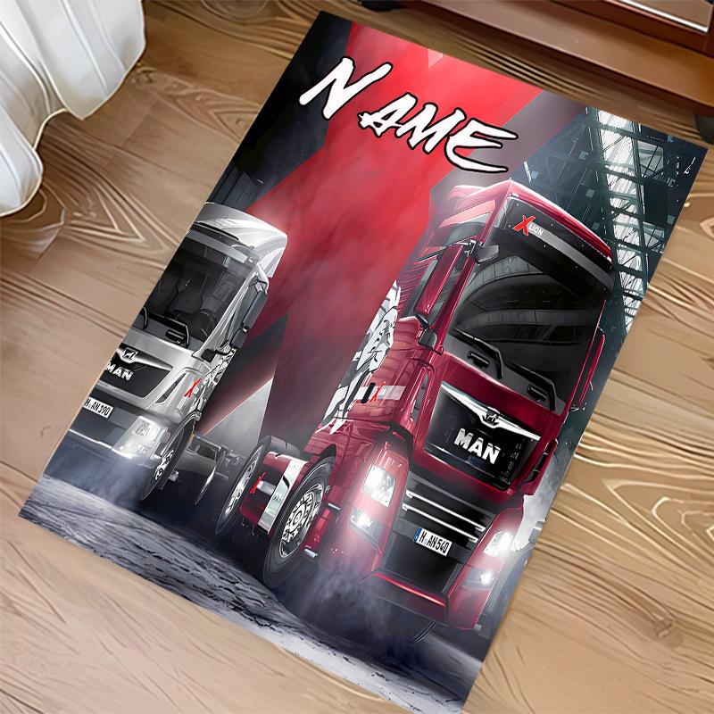 Custom personalization MAN TGX Print Area Rug - Soft, Washable Non-Slip Indoor Mat,Living Room,Home&Office Decorative Rug