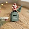 Santa Claus Mailbox Christmas Tree Ornaments Wrought Iron Painted Mailbox Pendant Vintage Post Box Hanging Decoration