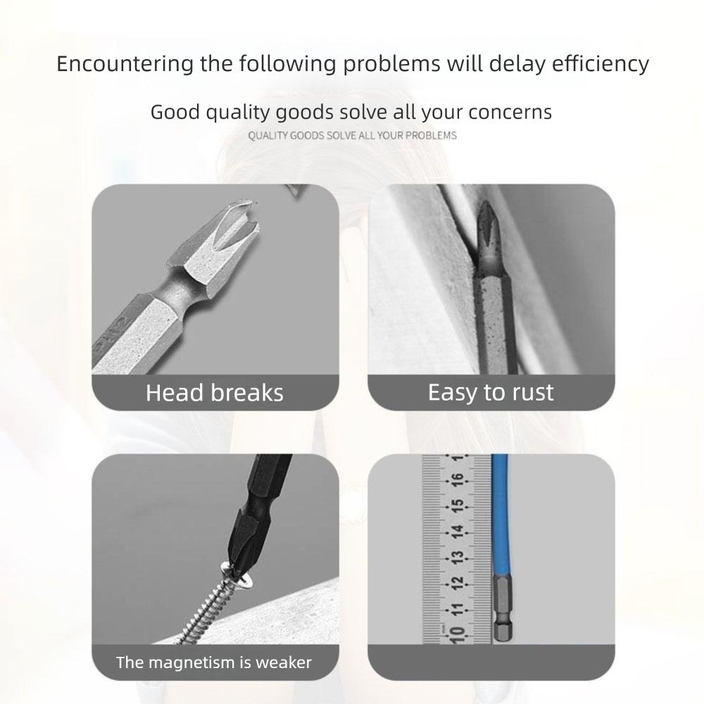 4/5/6Pcs Non-slip Magnetic Batch Head Wear-resistant High Hardness Bit  for Power Drilling