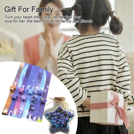 10 упаковок/1360 листов звезда оригами красивое звездное небо узор оригами звезда бумажные полоски DIY Art Craft украшения дома