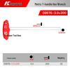 K Brand German T-Type Allen Wrench with Extended Flat Head 6-Point Screwdriver Handle, Extra Long Single Wrench