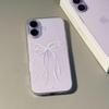 Совместимый чехол для телефона Apple 17/17PROMAX, 16PRO, 15, Фиолетовый бант 13, Прозрачный 11, XS/XR с точными вырезами