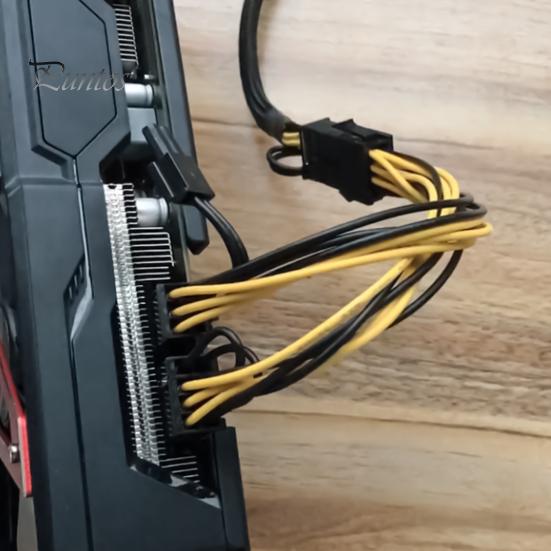 Портативный кабель PCI-E 6-pin на 2x 8-pin для видеокарты GPU, удлинитель, разветвитель питания PCI Express