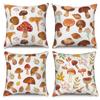 Plant Leaf Flower Pillowcase Farmhouse Home Sofa Car Decorative   Mushroom Cushion Cover