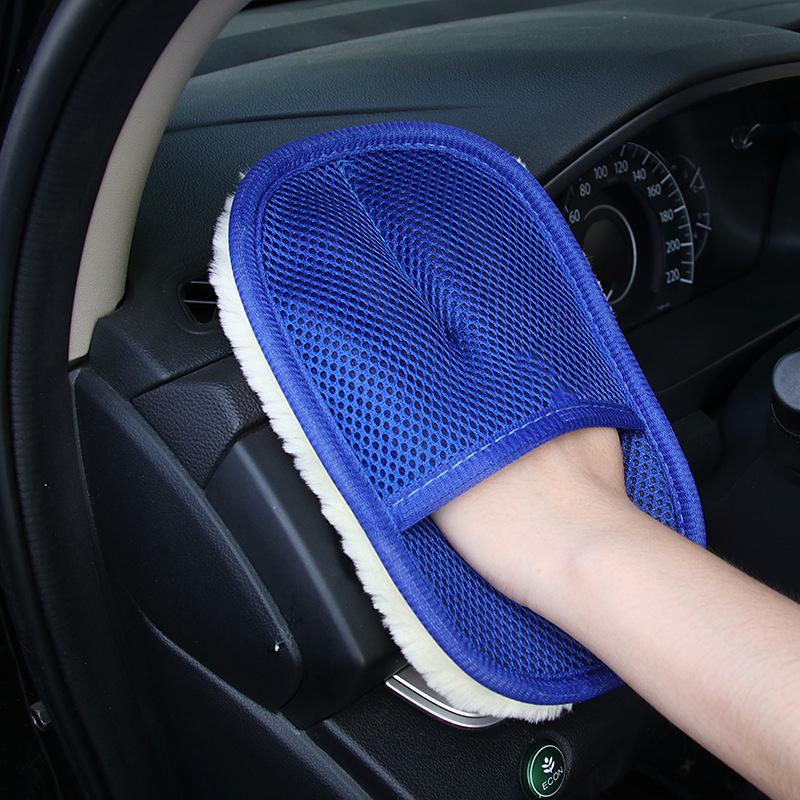 Варежка из искусственной шерсти для мытья автомобиля