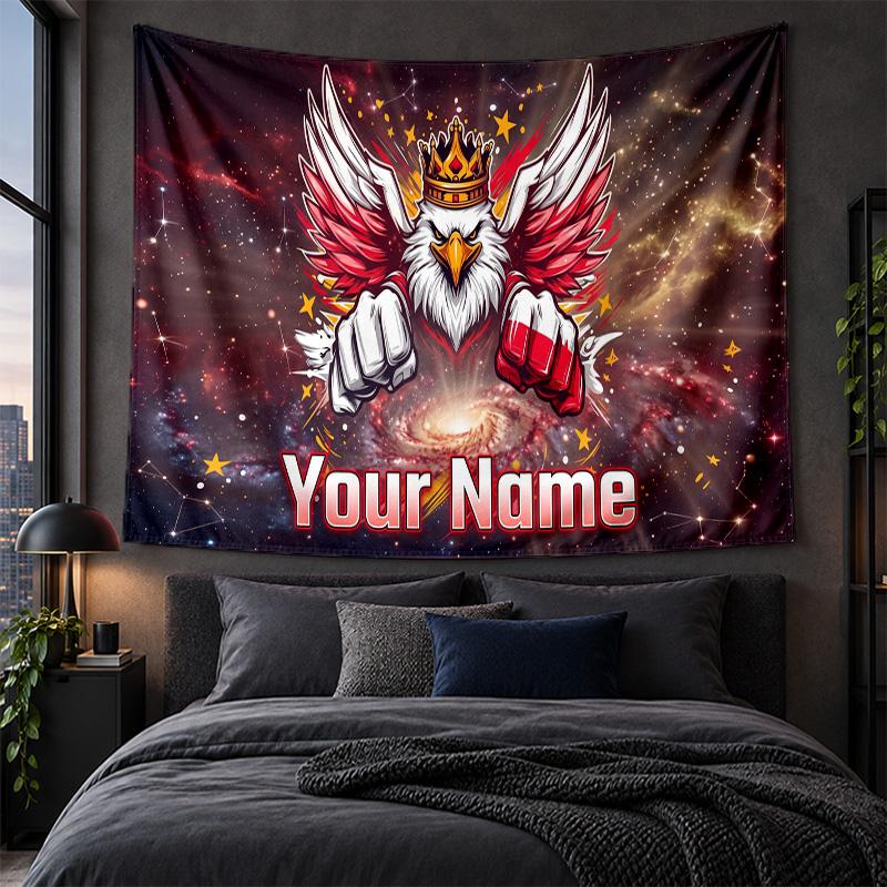 Personalized Tapestry Wall Hanging Poland Football Pattern Art Background Cloth