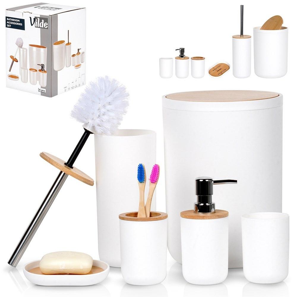 White bathroom set 6 pieces