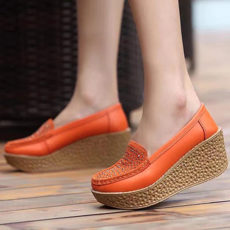 Fashionable Sequin Thick Soled Women's Shoes 2024 Autumn Winter New Trend Anti Slip Comfortable Shoes Outdoor Casual Shoes Heels