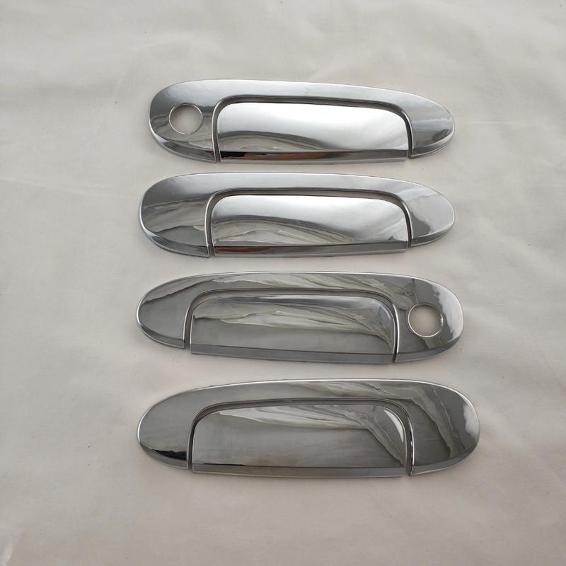 Накладки на ручки дверей (чаши) для Toyota Yaris Vitz 1996 1997 1998 2000, 8 шт., новые, ABS-хром, аксессуары, хромированная отделка, накладки-стикер