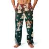 Мужские домашние брюки с принтом по всей поверхности, пижамные брюки для сна, длинные брюки, пижамные брюки