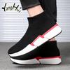 Outdoor Sock Boots Keep Warm Elastic Cotton Fabric Sports Casual Gaobang Platform Shoes for Men 2024 New Fashion Autumn Winter