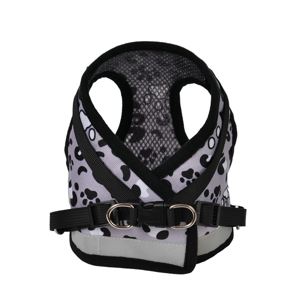 Pet Dog Harness Leash Set For Small Medium Dogs Reflective No Pull Mesh Puppy Cats Harness Vest Leopard Print Outdoor Chihuahua Pug Accessories