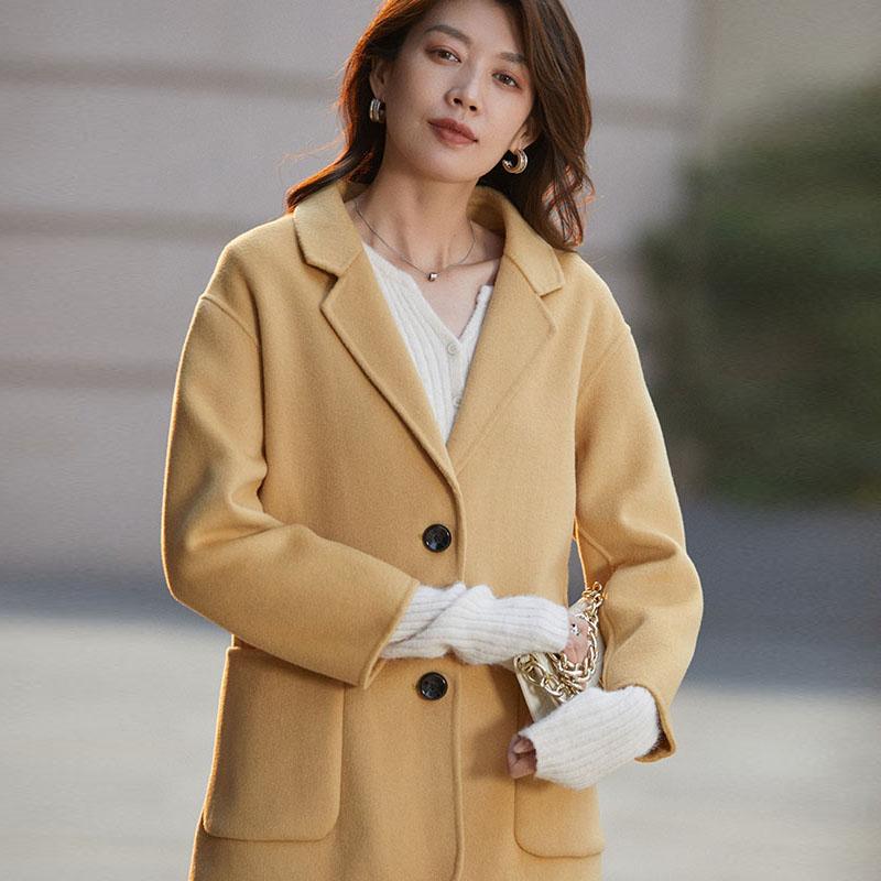 Women Wool Coat 100% Wool MODERN NEW SAGA Autumn Wool Coat Winter Warm Woolen Jackets Peacoat