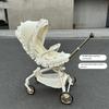 Полностью закрывающая москитная сетка для колясок, дизайн с кружевной отделкой, простая установка, полиэстеровая ткань, рукав для детской прогулочной коляски
