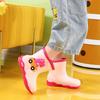 Children's Rain Boots New Cute Cartoon Rain Shoes Outdoor Waterproof Non-Slip Dinosaur Boys and Girls Shoes