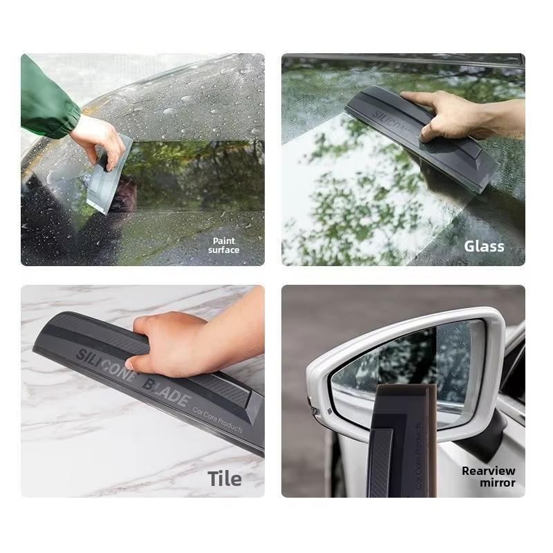 Soft Silicone Car Squeegee Handy Window And Review Mirror Wiper Drying Blade No-Scratch Film Scraper Wrap Tool for Car Cleaning