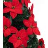 Sapin de Noël - Poinsettia - 127 cm - Lumineux 50 LED - Rouge - Intérieur