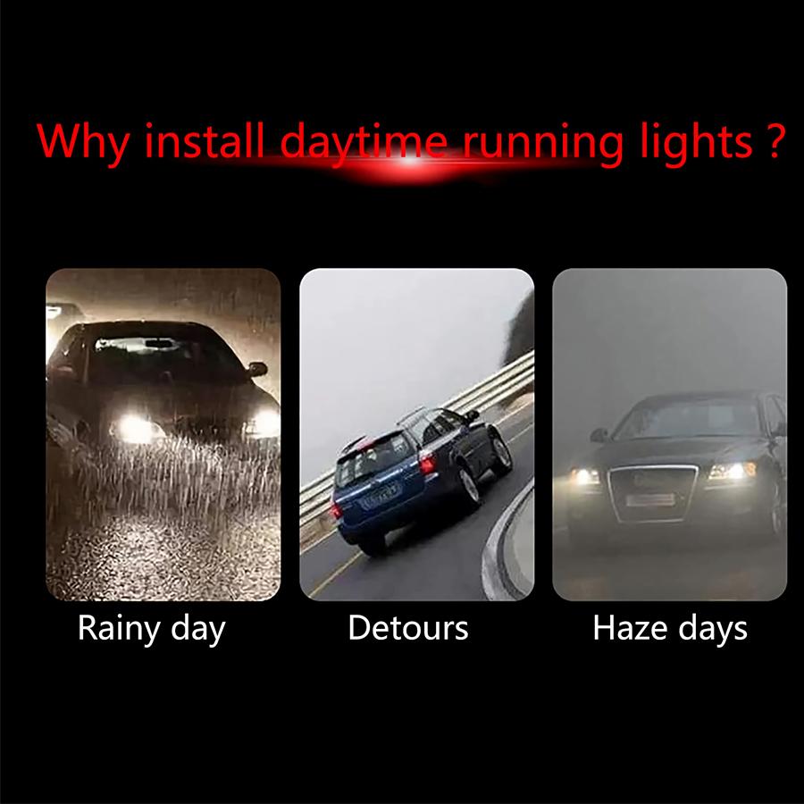 LED Daytime Running Light Strips LED Car Hood Lights DRL Auto Headlight Strip Flexible Waterproof Drl Led Lamp Dome Lights 6