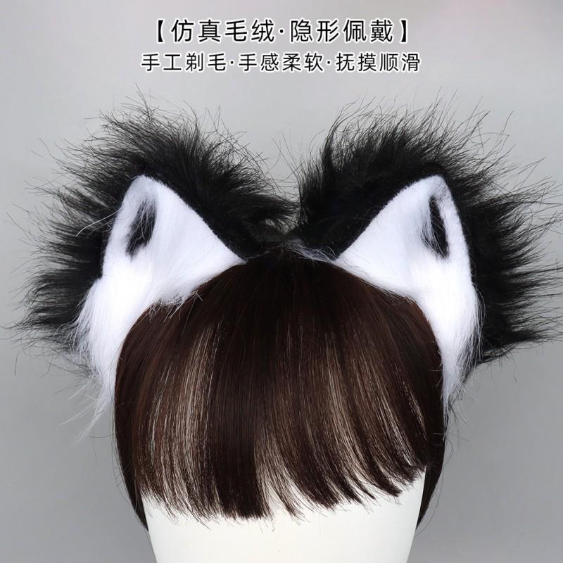 Handmade Fox Tail Ears Set Cosplay Costume Accessories Lolita Hairband With Bell Collar