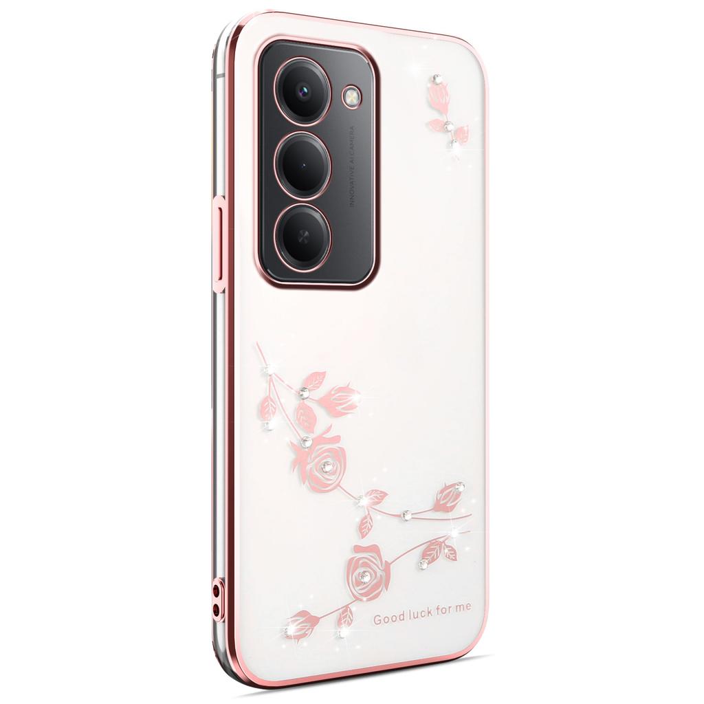 KADEM For Xiaomi Redmi 15 4G (EU) (171mm) Case Flower Rhinestone Decor TPU Phone Cover