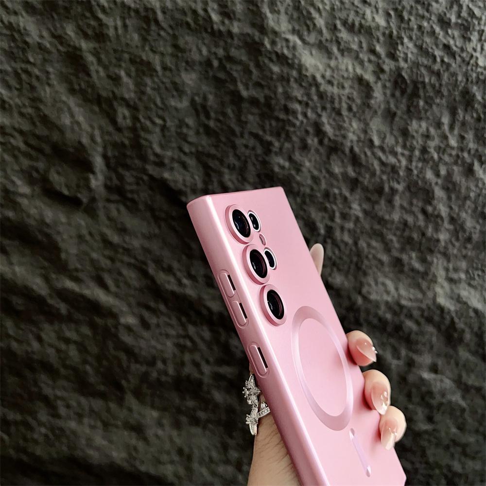 Матовые ударопрочные чехлы с магнитами Magsafe для беспроводной зарядки для Samsung Galaxy S25 S24 Ultra S23 FE S22 S21 Plus Чехол fundas