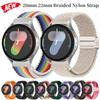 20mm 22mm Braided Nylon Strap for Samsung Galaxy Watch 7 Magnetic Bracelet Belt for Huawei Watch 3/4/GT4 Pro Amazfit GTR4 Band