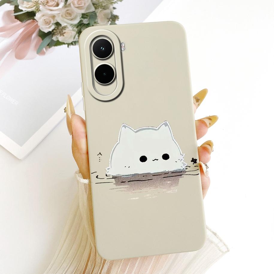 Для Xiaomi Poco M7 4G Чехол Простой Бант Мультяшный Кот Кролик Мягкий Силикон Задняя Крышка Для Xiaomi Poco M7 Plus M7Plus PocoM7 Чехол