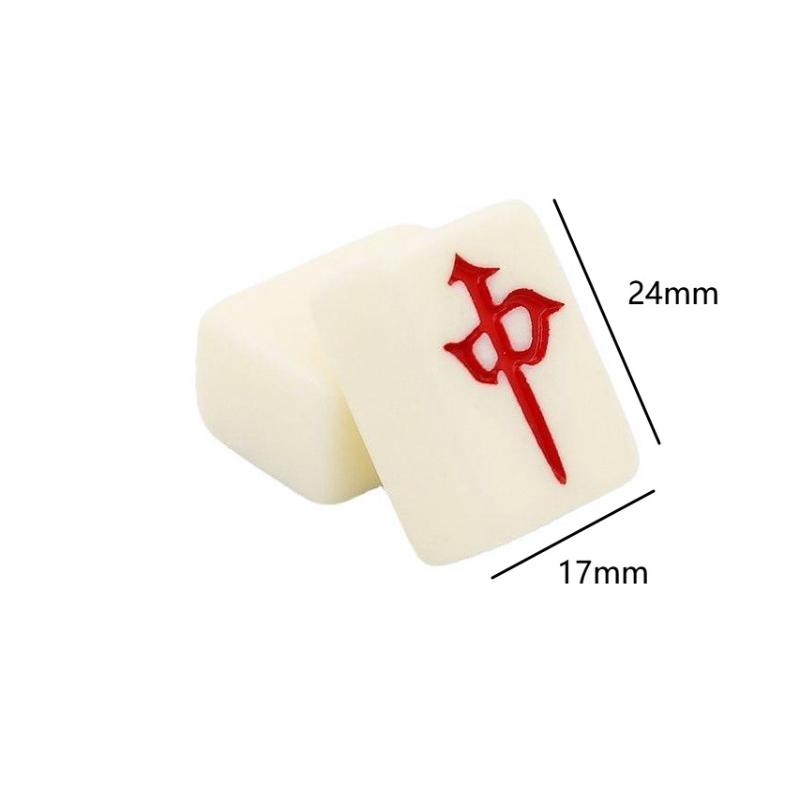 Наборы для маджонга Настольная игра с большой сумкой для хранения Портативная настольная игра со 144 фишками для маджонга из меламиновой смолы для семейного досуга