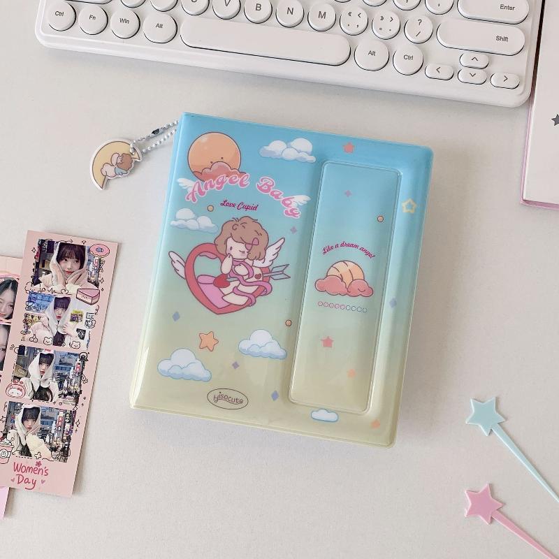 Мультяшный фотоальбом для фотобудки с идолами, 40 страниц для 40 фотополосок 5x15 см, Закладка 20 шт., Держатель для фото 10x15 см (4R)