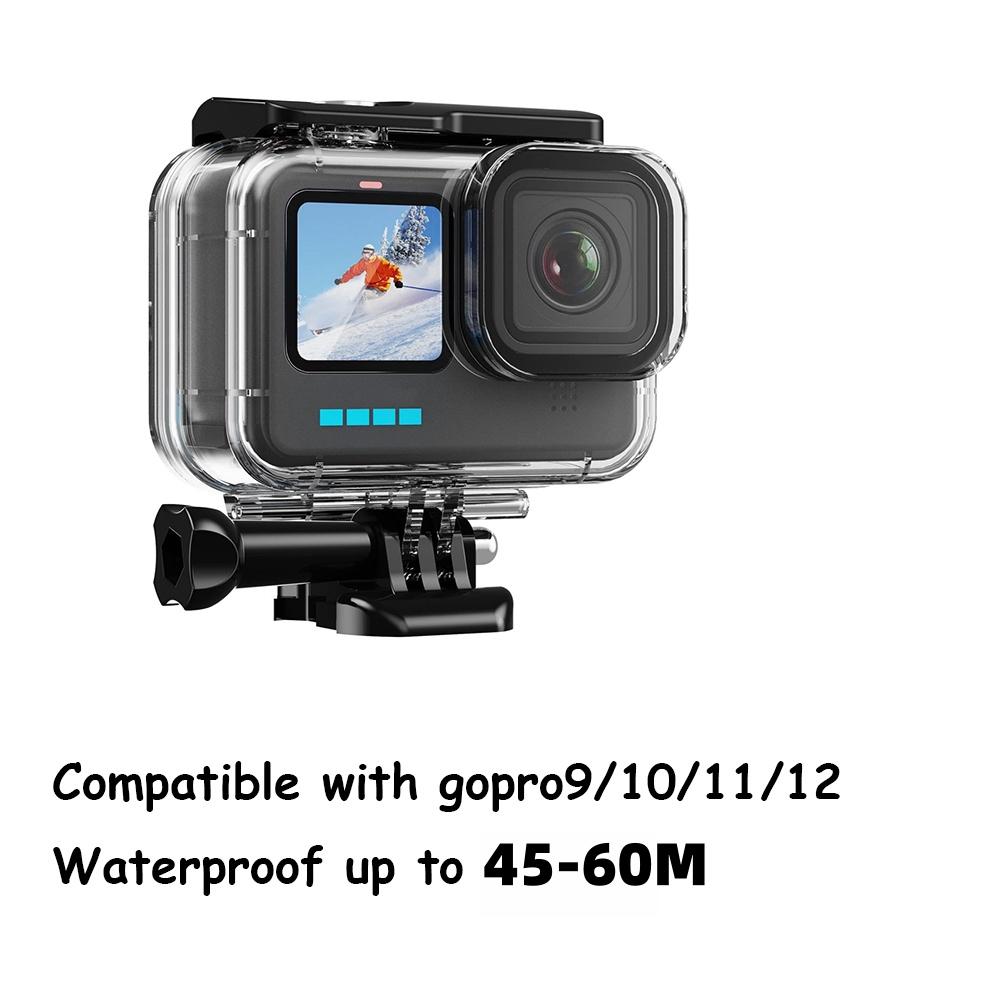 60M Waterproof Housing Case for GoPro Hero 12/11/10/9 Black Protective Dive Housing Shell with Bracket Accessories