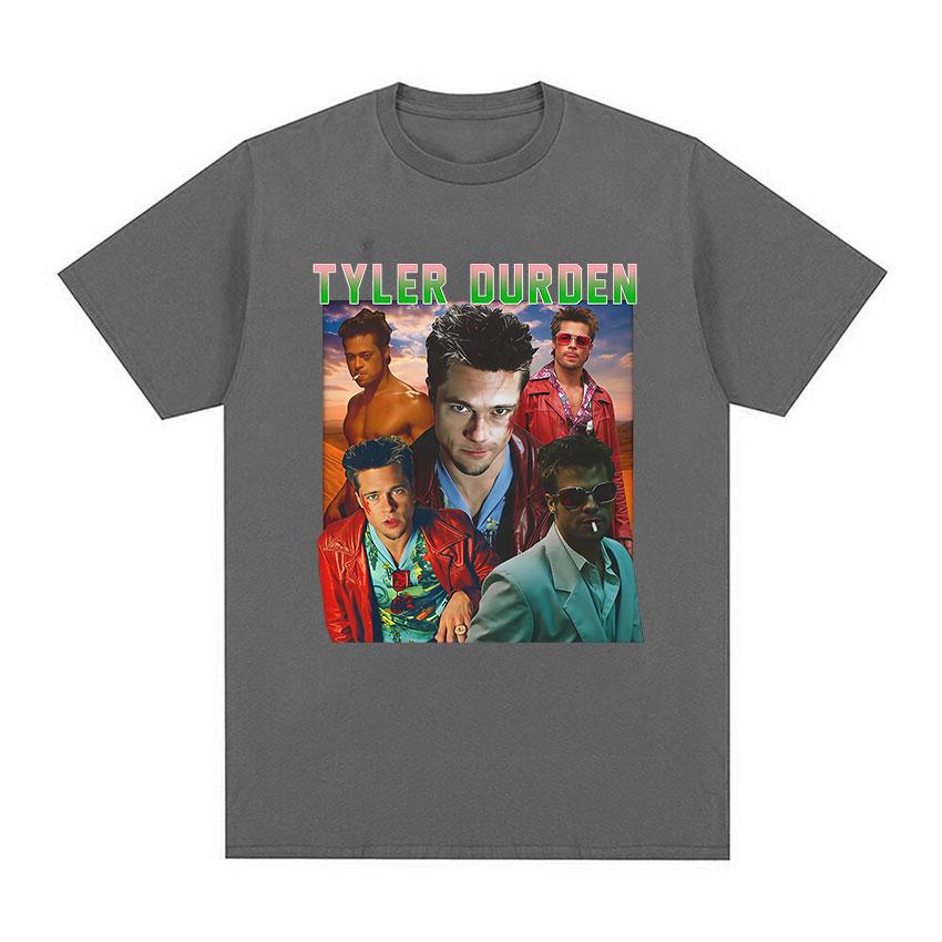 Tyler Durden Винтажная Графическая Футболка Женская Готическая Мода Футболки с Коротким Рукавом Повседневные 100% Хлопок Оверсайз Футболка Уличная Мода