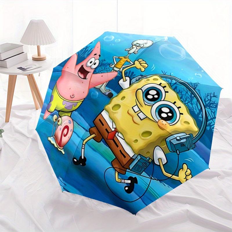 1pc SpongeBob SquarePants Patrick Star Squidward Automatic Opening and Closing Umbrella - Small Umbrella Suitable for Various Occasions Z094