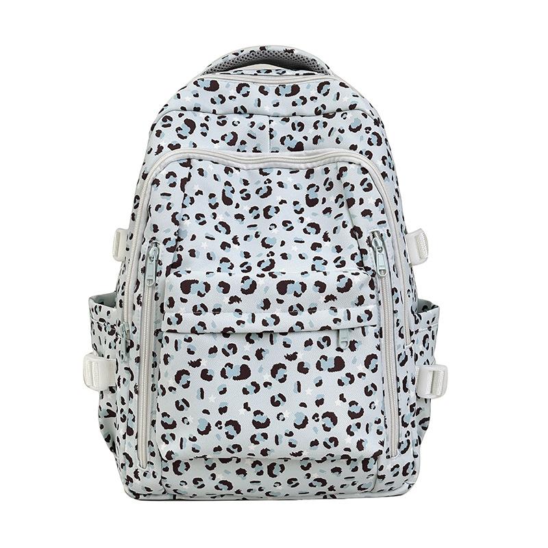 Schoolbag school bag niche girls junior high school students multi-color leopard print 1011 new backpack high value light large capacity backpack