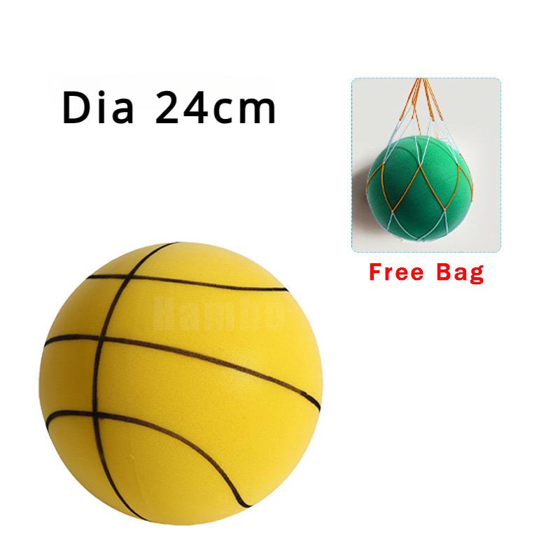 18/21/24 см детский прыгающий немой баскетбольный мяч, сжимаемый немой прыгающий баскетбольный мяч для дома, бесшумный мяч из пенопласта, баскетбольный мяч, прыгающий футбол