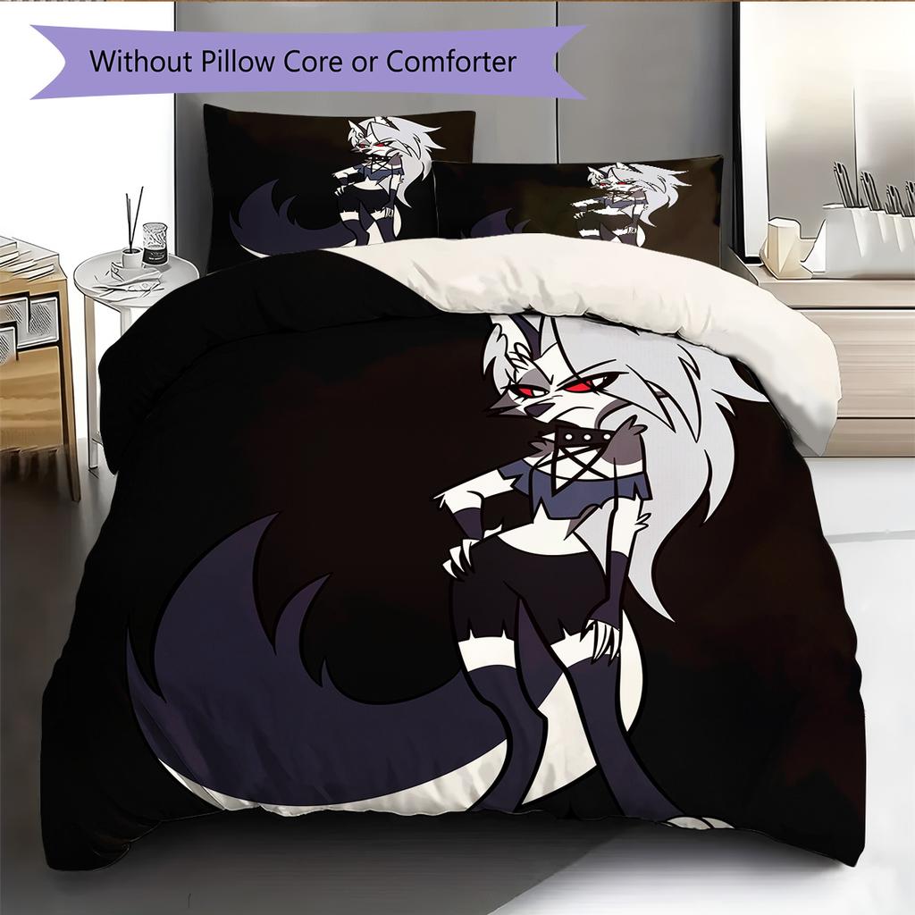 Loona  Pattern Bedding Quilt Set  Home Decoration  Gift (1 * duvet cover + 2 * pillowcase  without core)
