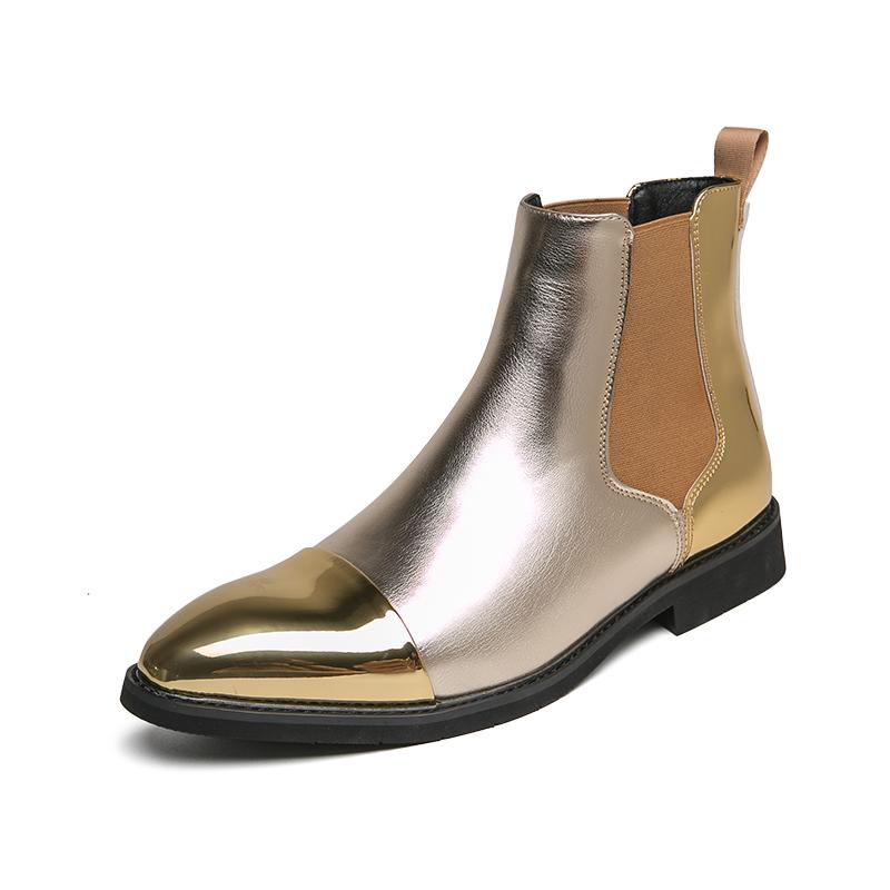 Модные мужские классические лакированные кожаные ботинки челси в стиле ретро, мужские модные ботильоны, мужские повседневные короткие ботинки в британском стиле, высокие ботинки 38-46