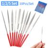 1-5Set Diamond Needle File Set 3x140mm Mini Needle File Kit For Stone Glass Metal Carving Craft Hand Tools Needle File 10Pcs/Set