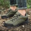 "Men's Extra Large Size 49 Leather Hiking Shoes - Autumn/Winter Outdoor Low-Top"